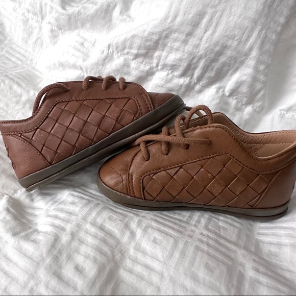 Bottega Veneta Intrecciato baby shoes brown 6-12mos - Picture 1 of 8